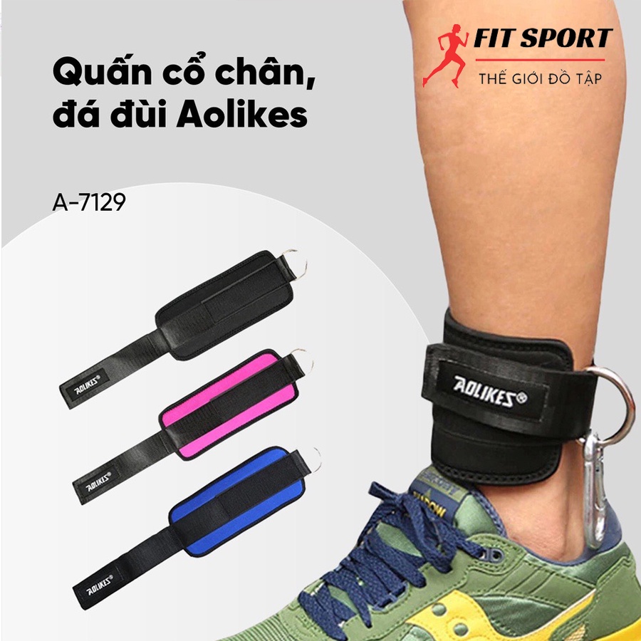 Đai quấn cổ chân đa năng tập gym AOLIKES A-7129 chính hãng - Dây quấn cổ chân hỗ trợ tập cơ mông, đùi, chân