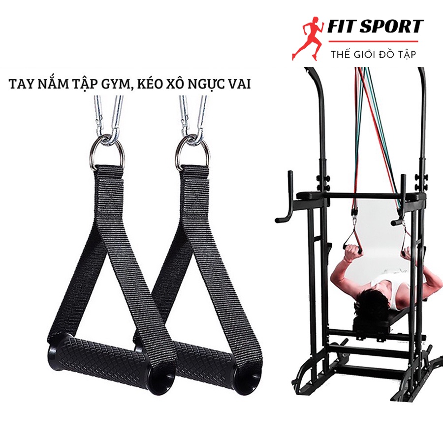 ( HÀNG CAO CẤP) Tay nắm kéo xô tập Gym cao cấp bằng nhựa ABS -Tay nắm chữ D kéo vai đôi hẹp, tay cầm móc tập gym tại nhà