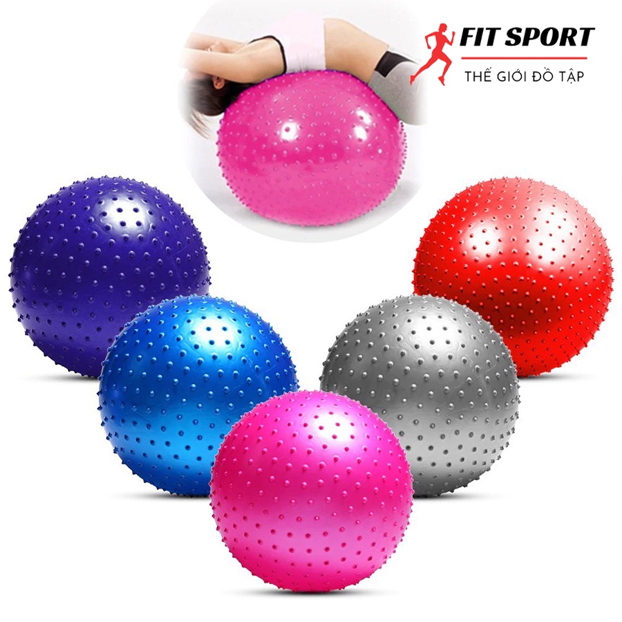 Bóng tập yoga, Gym có gai massage loại dày gần 1kg (size65,75cm)