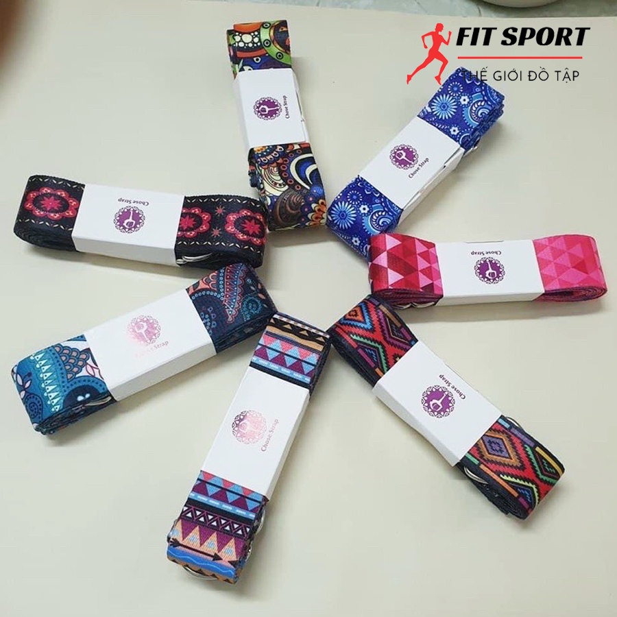 ( THIẾT KẾ ) Dây tập yoga họa tiết hoa văn dài 2,5m cao cấp - Dây đai tập Yoga chất liệu cotton siêu bền